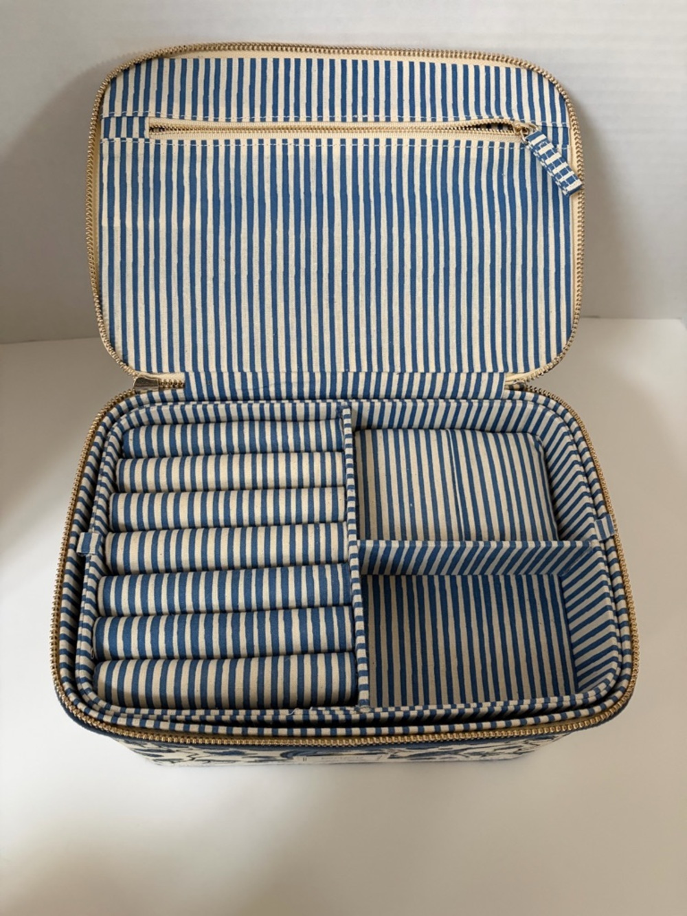 Sezane Jewelry Organizer Case Blue Birds Travel Storage Antoinette Poisson Gift - Picture 11 of 15